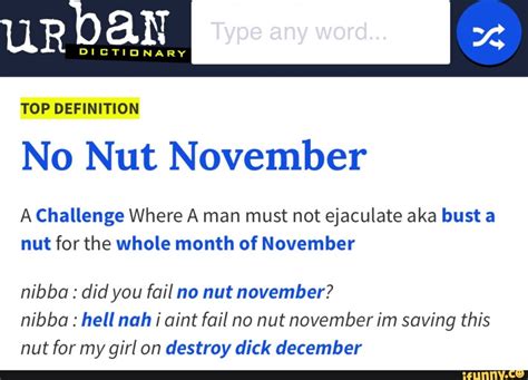 no nut november meaning in english meaning